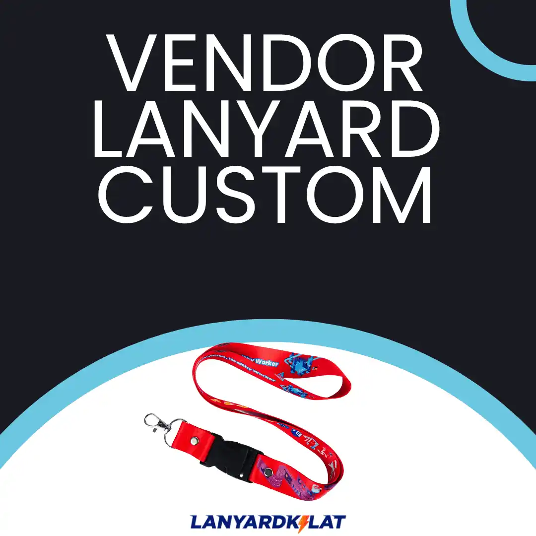 Tali Lanyard Double Hook untuk Gantungan ID Card dan Masker